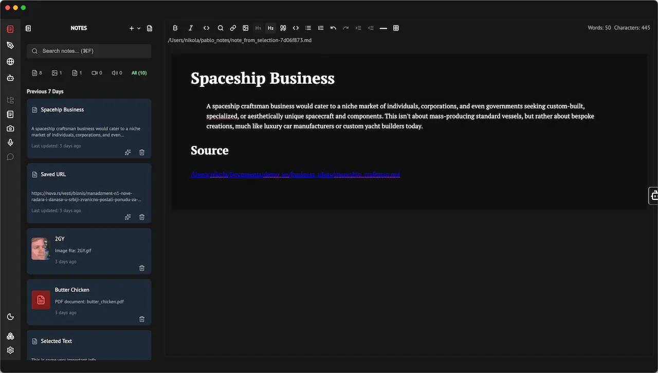 Notes Workspace feature preview