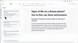 Notes Workspace preview